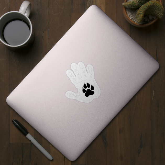 Dog Human Paw by  The best hard hat stickers 